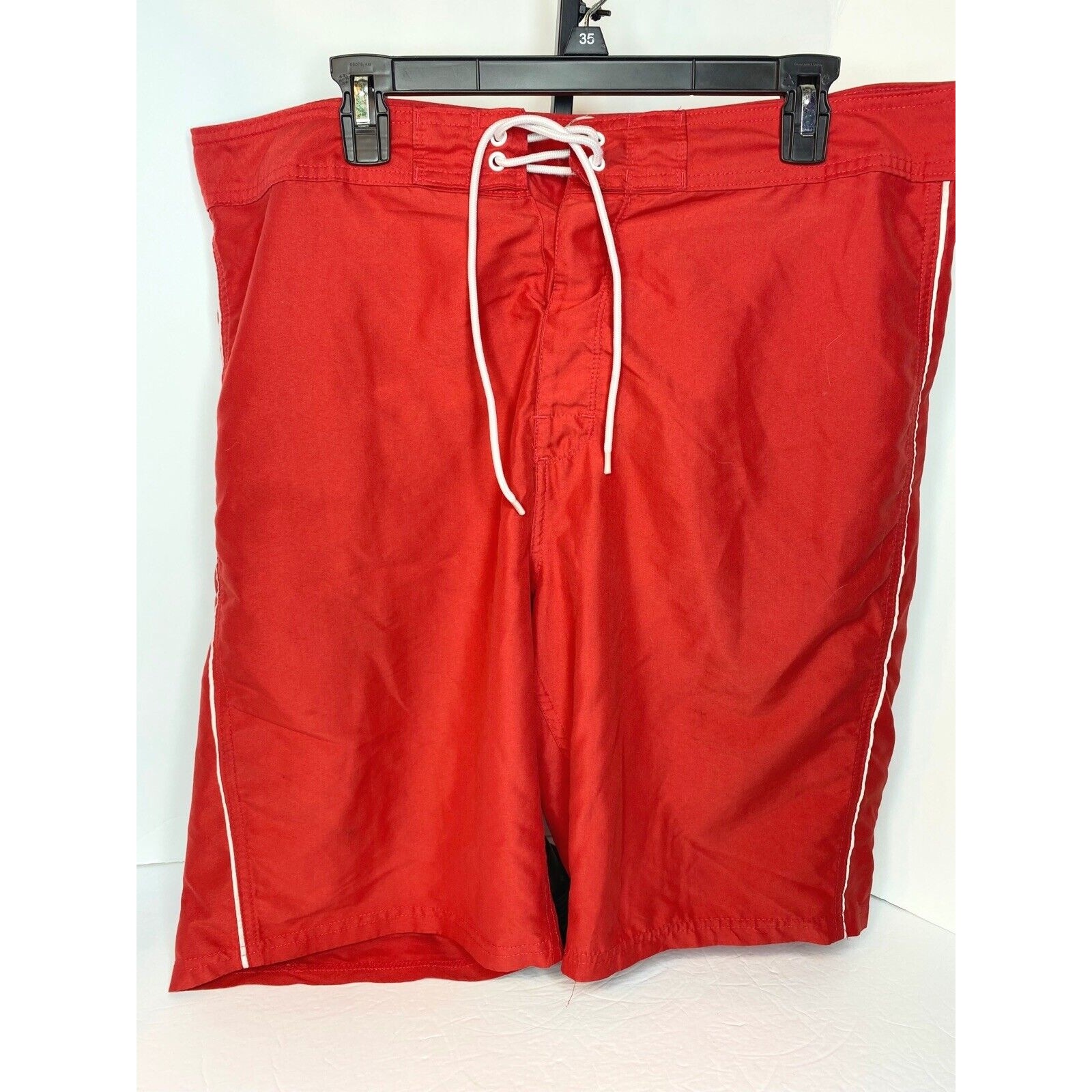 Old Navy / Red Board Shorts Swim Trunks Back Pocket Unlined Upf 40 / Size 36